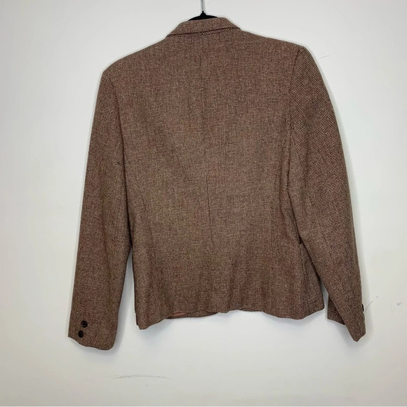 Vintage 60s 70s Red Brown Textured Lightweight 2 Button Front Blazer Size 10 - Picture 8 of 11